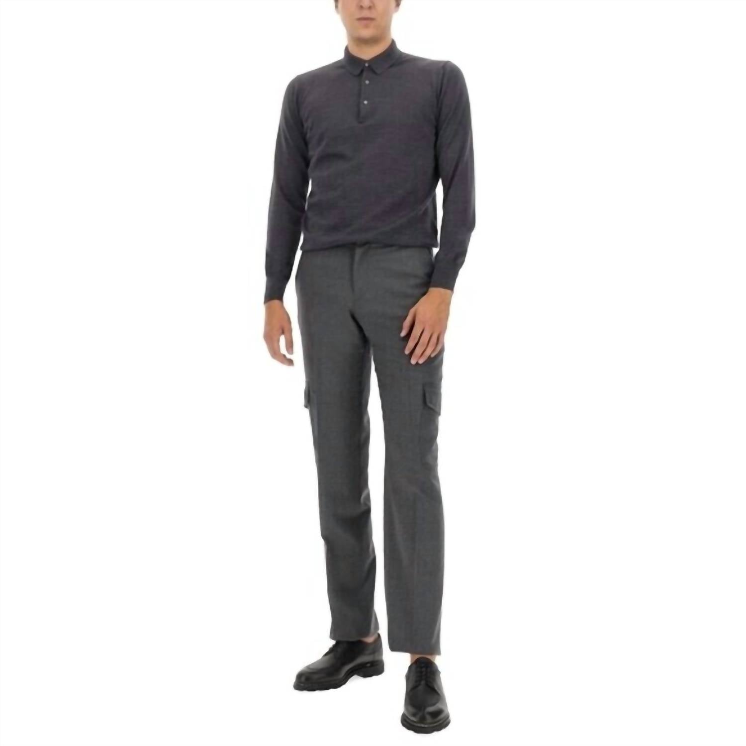 Men's Tailored Wool Trousers Cargo Pants