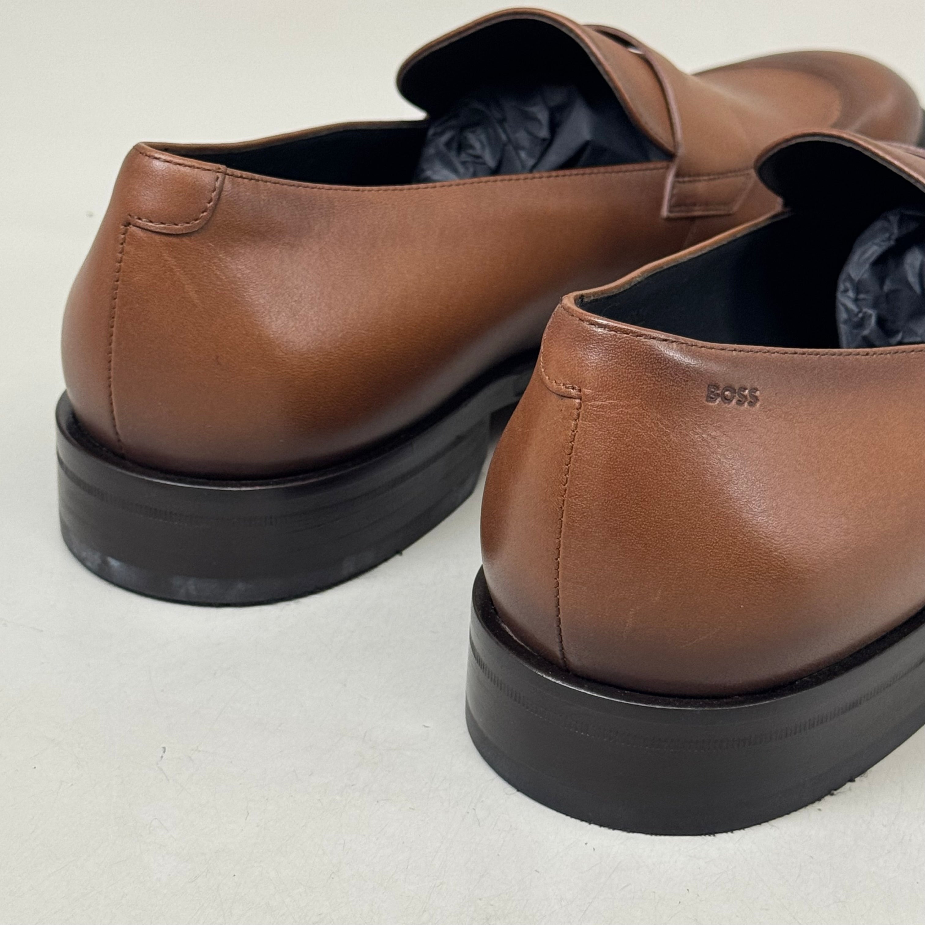 HUGO BOSS Derrek Leather Dress Penny Loafer Men's Shoes Sz 13 Z014985012