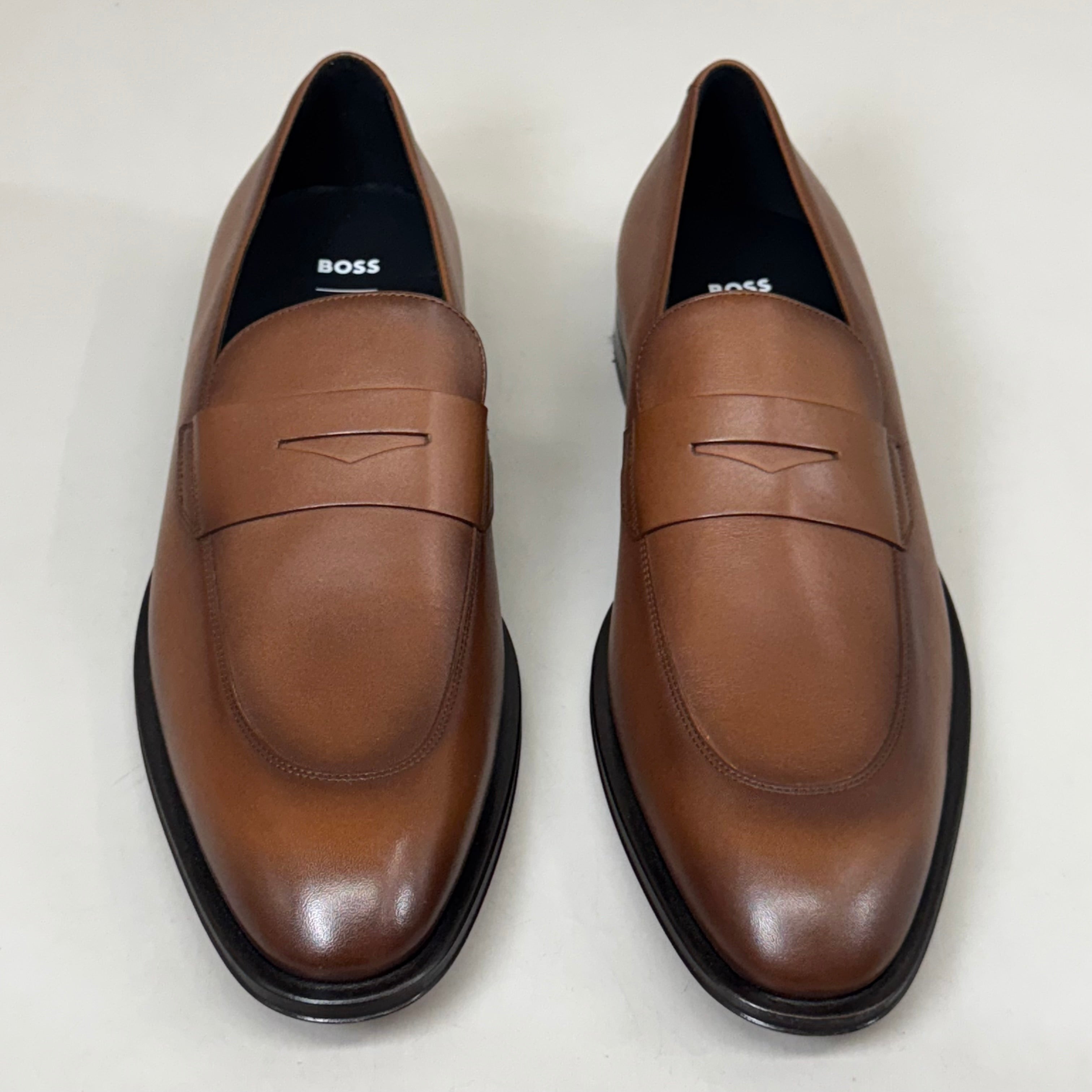 HUGO BOSS Derrek Leather Dress Penny Loafer Men's Shoes Sz 13 Z014985012
