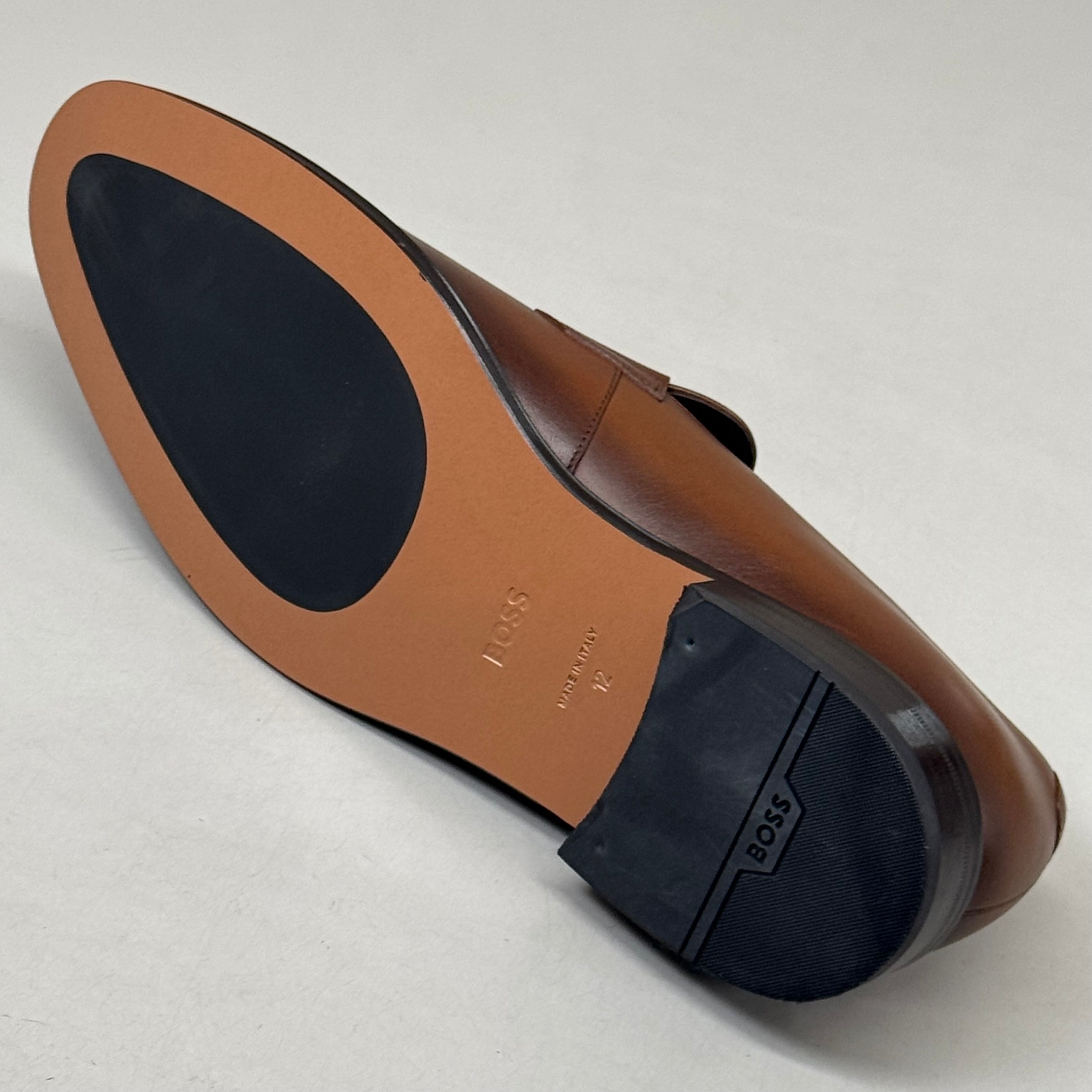HUGO BOSS Derrek Leather Dress Penny Loafer Men's Shoes Sz 13 Z014985012