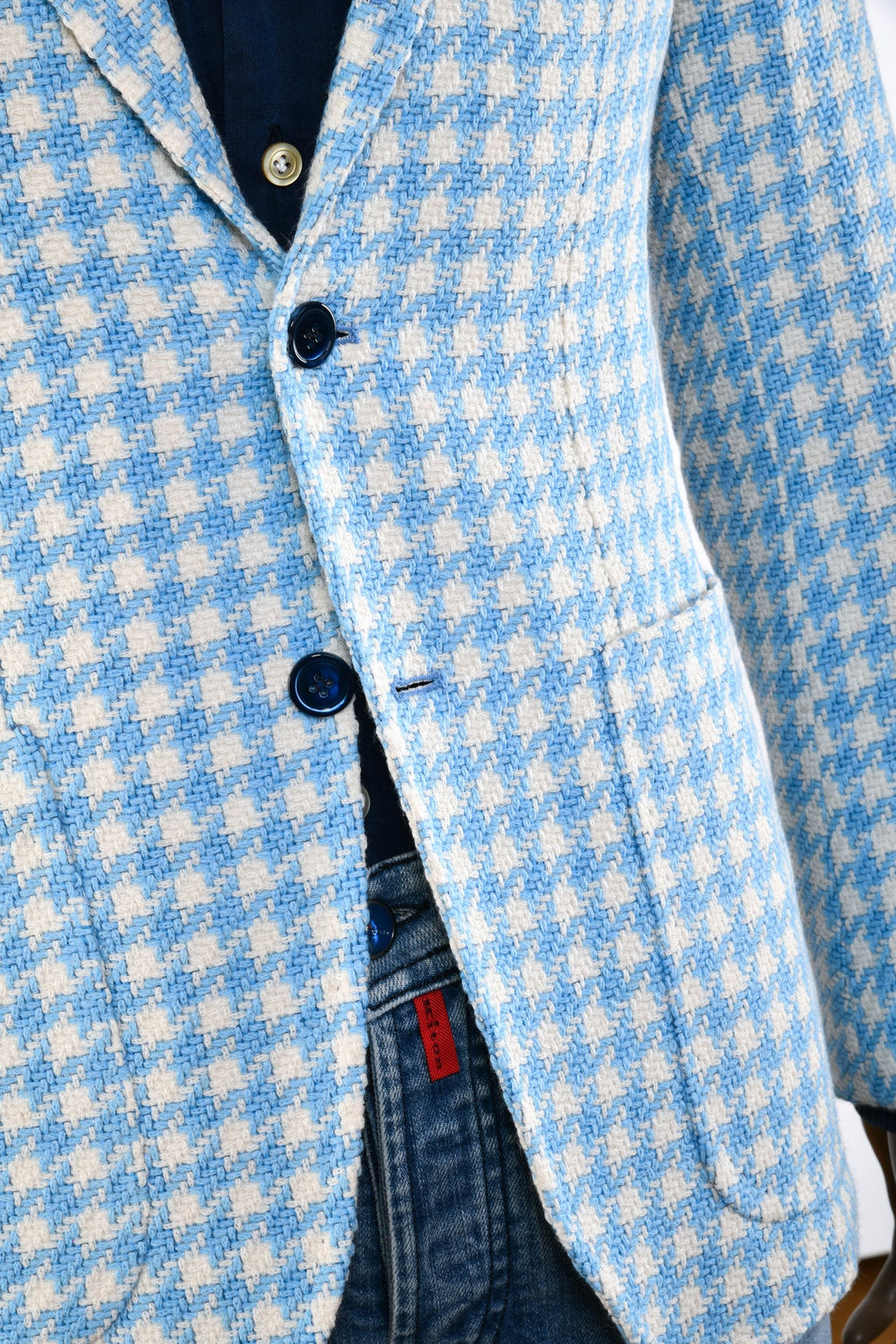 Sartorio Houndstooth Alpaca-Cotton Sport Jacket