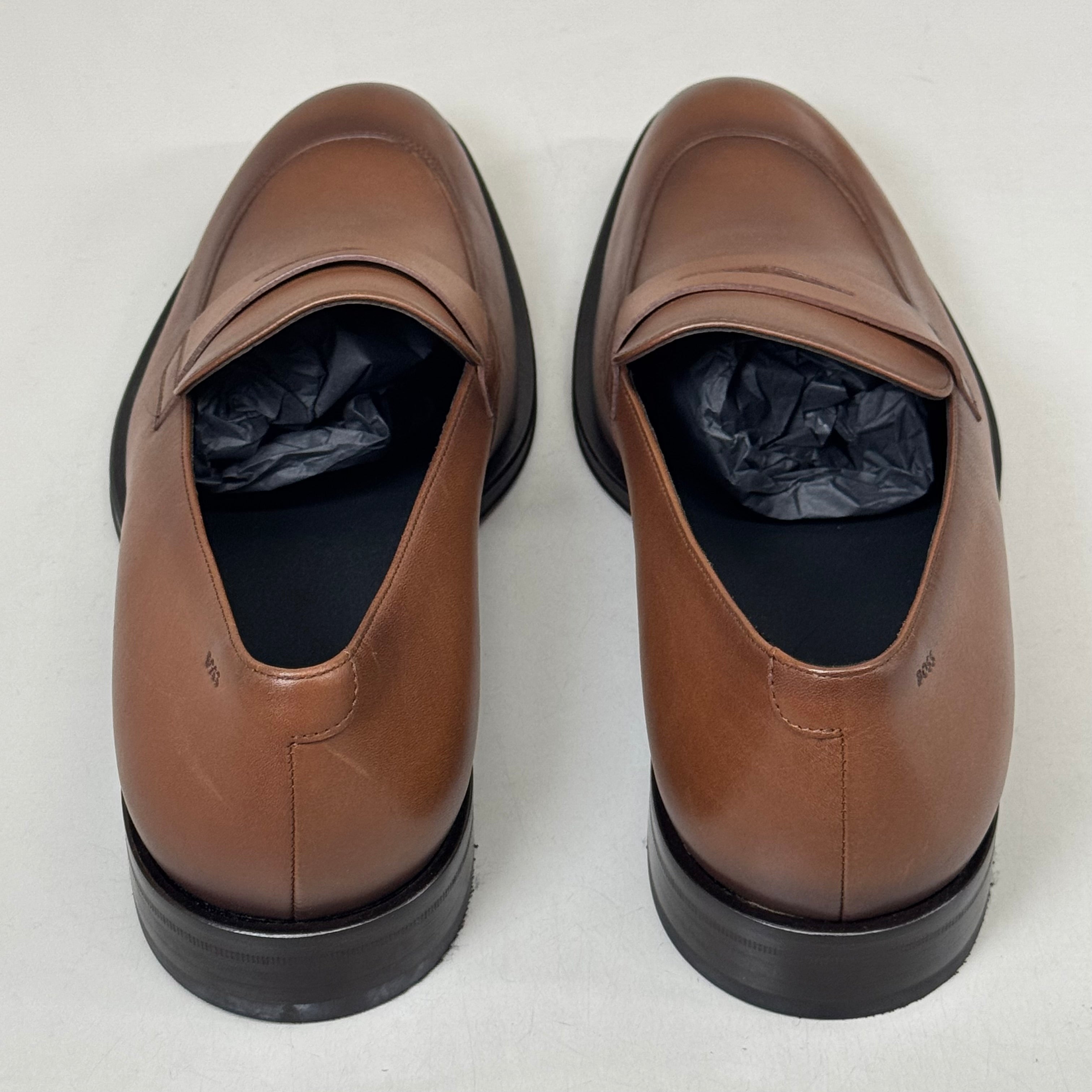 HUGO BOSS Derrek Leather Dress Penny Loafer Men's Shoes Sz 13 Z014985012