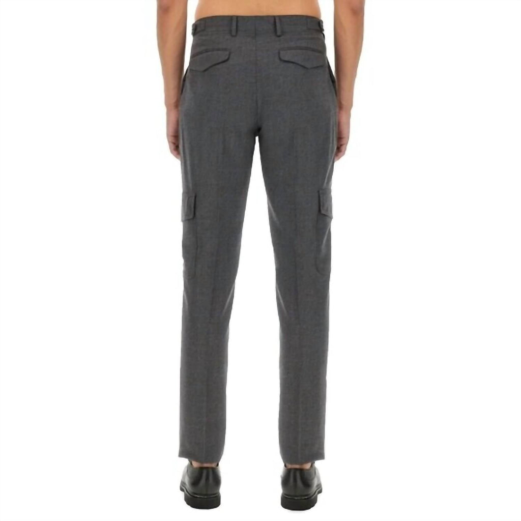 Men's Tailored Wool Trousers Cargo Pants