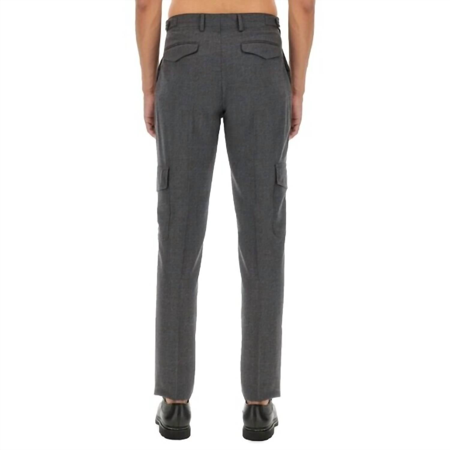Men's Tailored Wool Trousers Cargo Pants