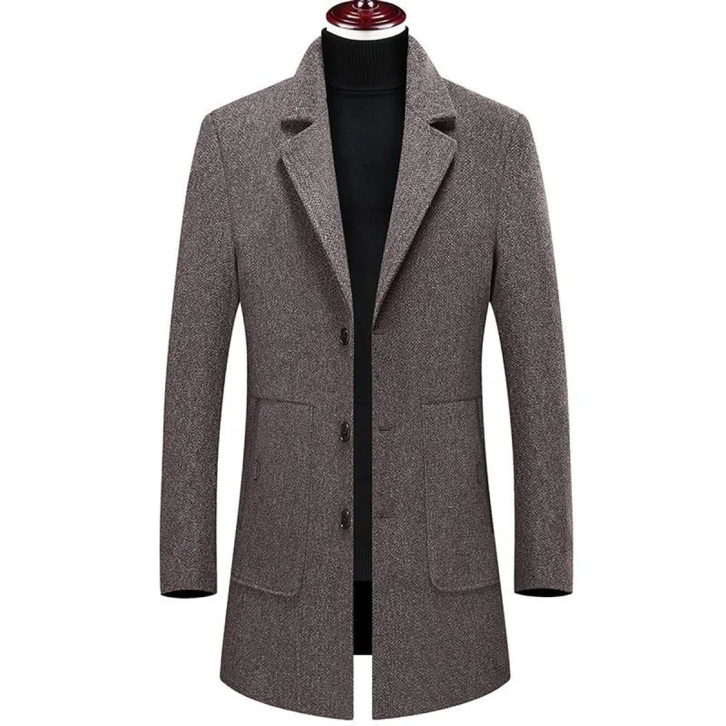 Plaid Button Coat